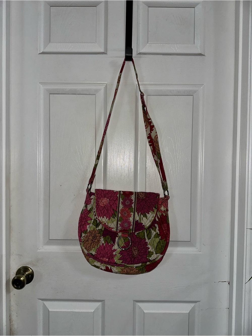 Vera Bradley Saddle Up Shoulder Cross Body Bag Purse Hello Dahlia- Retired